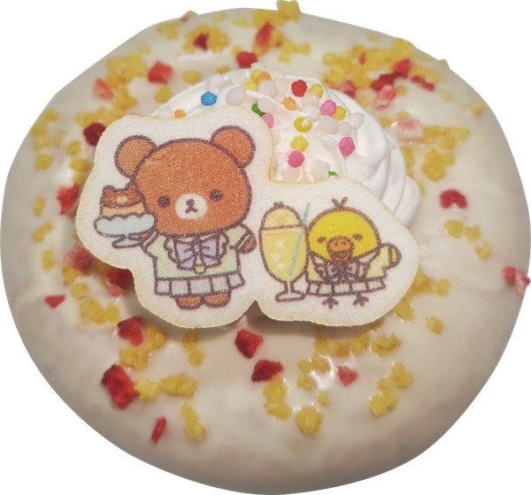 Yellow Bird & Brown Bear White Donuts